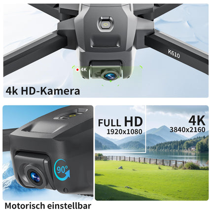 K610 GPS Drone with Camera 4K S0NY IMX SD Card Professional Drone for Adults, 4K RC AIdrones Auto Return Home, under 249g, GPS Drones with Brushless Motor, Follow Me, Point of Interest for Beginners