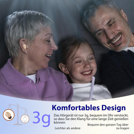 Britzgo sound device, specially designed for the elderly, with noise reduction function, makes everyday conversations effortless, offers an extremely long battery life (Beige)