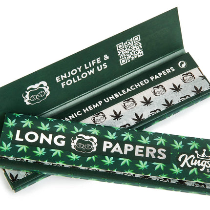 6x Granny's® new Organic Slim Long Papers made from hemp | 108x45mm | 36 sheets unbleached | King Size | organic hemp