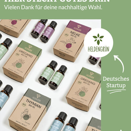 Heldengrün® ORGANIC Oregano Oil [HIGH DOSE] with +82% Carvacrol - Certified food for oral use - Organic Oregano Oil from Greece - Oregano Oil