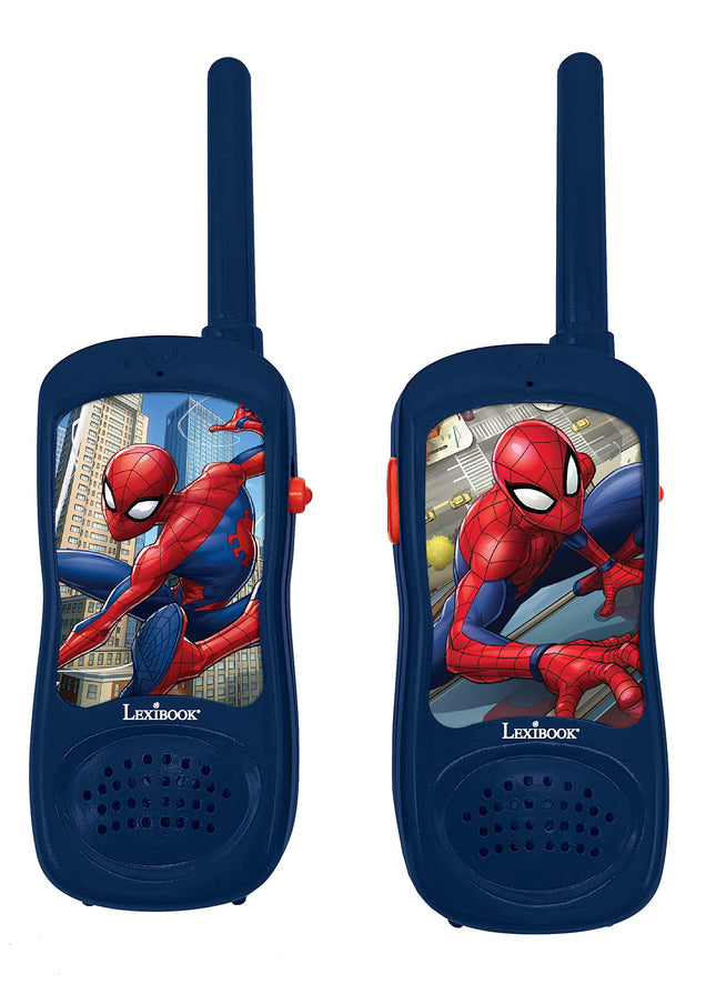 Lexibook Spiderman, Walkie Talkies, Communication Game for Children, Communication Game for Children, Belt Clip, Battery Operated, Red and Blue, TW11SP, Universal Size, Various Models