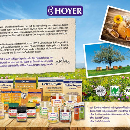Hoyer Propolis &amp; Sage Lozenges Organic - Soothing for coughs and hoarseness - With propolis extract and sage extract - 60 lozenges (1 x 30 g)