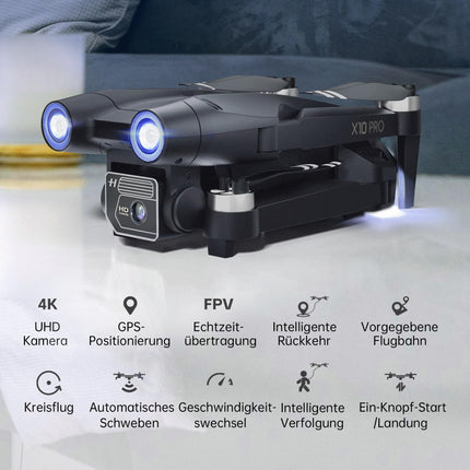 CHUBORY X10 PRO GPS Drone with 4K UHD Camera for Adults, 90 Minutes Flight Time, 1000 Meters Control Range, Auto Return, Follow Mode, Brushless Motor, 5G RC Quadcopter for Beginners