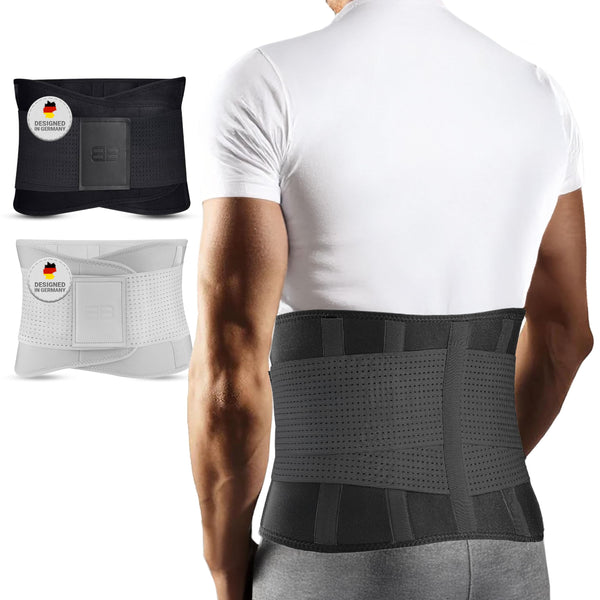 BACK BODYGUARD back belt - innovative lumbar support - back brace relieves back pressure - kidney belt for back support (black, L)