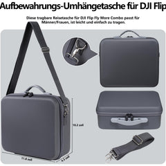 Bag for DJI Flip – Protective hard-shell carrying case with storage pocket for DJI Flip Fly More Combo, plenty of storage space to fit all DJI Flip drone accessories