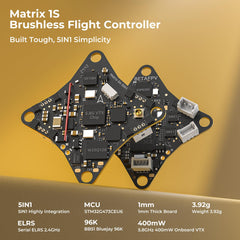 BETAFPV Meteor75 Pro Brushless Whoop Quadcopter with Matrix 1S ​​5IN1 FC, 45mm 3-Blade Props, Flight Time Up to 6.5mins with BT2.0 550mAh 1S Battery, for FPV Drone Freestyle Racing Indoor Outdoor - ELRS