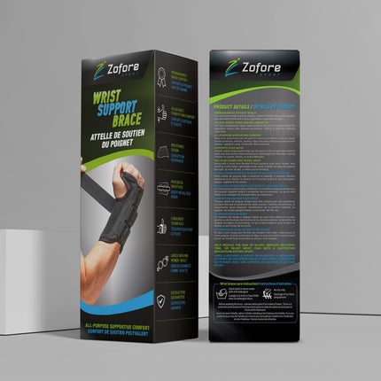 ZOFORE SPORT Carpal Tunnel Wrist Support with Metal Splint Stabilizer by Zofore – Relieves Tendonitis, Arthritis, Carpal Tunnel Pain – Reduces Recovery Time for Men and Women