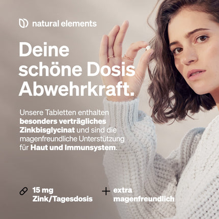 Zinc 15mg – 365 tablets – well-tolerated zinc bisglycinate (zinc chelate) – vegan, high-dose, without unnecessary additives – produced in Germany &amp; laboratory-tested