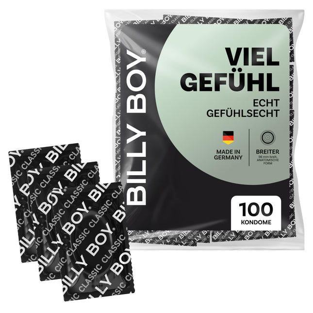 BILLY BOY Condoms Feeling 100s | 56 mm | Realistic condoms with a pleasant fragrance | (1 x 100 pieces)