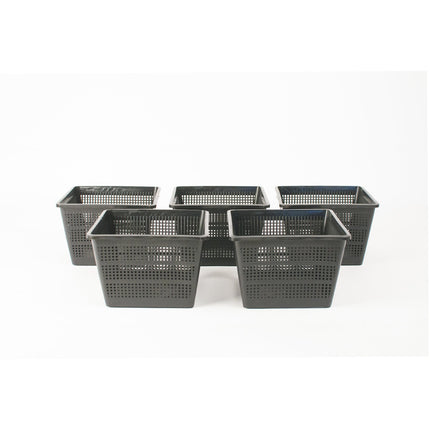 Inter Flowers GmbH Inter Flowers – 5-pack plant baskets – square – 18 x 18 x 12 cm – garden/pond planting for aquatic plants – allow maximum water flow