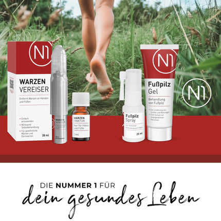 N1 Athlete's Foot Gel 30ml - Medical Device - Relieves Itching &amp; Protects Against Unpleasant Odors - Athlete's Foot Cream for Athlete's Foot Treatment with Active Ingredient Natilact - Powerful Remedy for Athlete's Foot