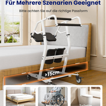 VOCIC AY03 Patient Lift Transfer Aid for Seniors up to 180KG, Indoor Effortless Transfer Lift with Lock for Elderly People, Patient Lift Wheelchair Aid at Home