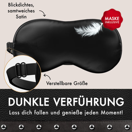 Liebesfreunde® Sex Whip – Flogger BDSM Toy, hard and soft applicable, including blindfold