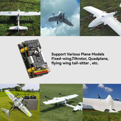 Speedybee F405 Fixed-Wing Flight Controller: Support INAV Ardupilot APP Wireless Configuration, 11 PWM Solderless Multilayer FC PDB Board for RC FPV Airplane VTOL Fixed-wing Tiltrotor Drone