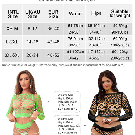 ohyeahlady Mesh Party Top Women's Long Sleeve Rave Outfit Blouse Clubwear Mesh Crop Top Leisure Top Mesh Top Neon Top Mesh Shirt Summer Tops Plus Sizes (Green, L-XXL)