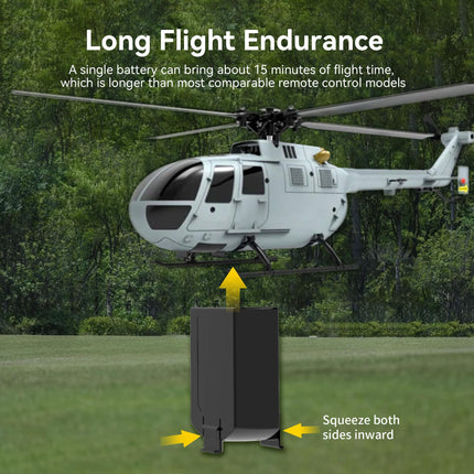 Remote Control Helicopter, 4CH RC Helicopter RTF with Aileronless Design and 6-Axis Gyro, Modularized Battery, One-Key Takeoff/Landing, Altitude Hold, for Adults Gift
