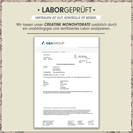 Creatine Monohydrate Powder 500g - Creatine monohydrate in micronized quality with optimal high dosage - pure, without additives, 100% vegan - for 146 applications
