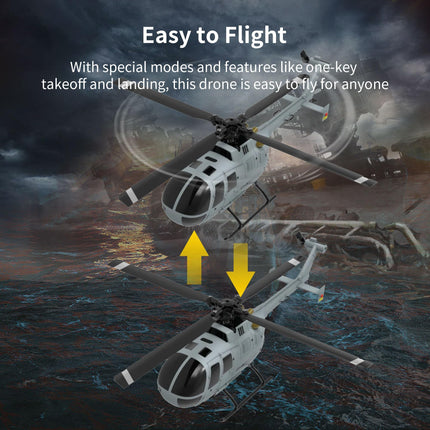 Remote Control Helicopter, 4CH RC Helicopter RTF with Aileronless Design and 6-Axis Gyro, Modularized Battery, One-Key Takeoff/Landing, Altitude Hold, for Adults Gift