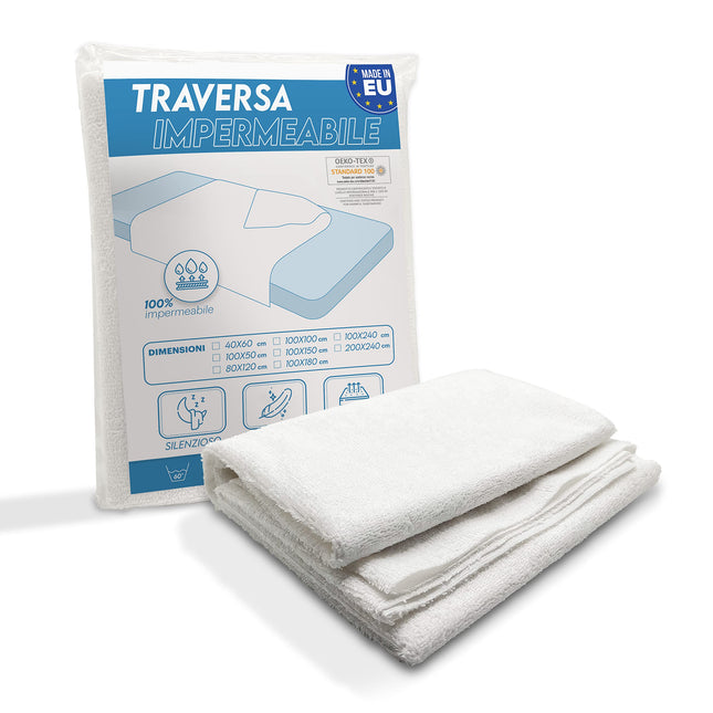 (200x240 cm) waterproof incontinence pad made of cotton – Oeko-TEX certified, skin-friendly and ideal for sensitive skin – Soft, washable protective pad for babies and seniors