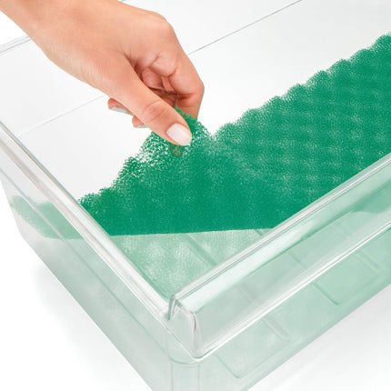 Rayen | Preservation Mat | Refrigerator Preservation Mat | Free Airflow | Wave-shaped | Cuttable | Prevents Condensation | Adjustable | Green | Dimensions: 47x30 cm
