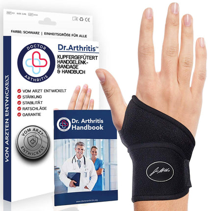 Designed by doctors, lightweight wrist braces, wrist support, tendonitis wrist brace, carpal tunnel splint, right and left hand brace, black, single pack
