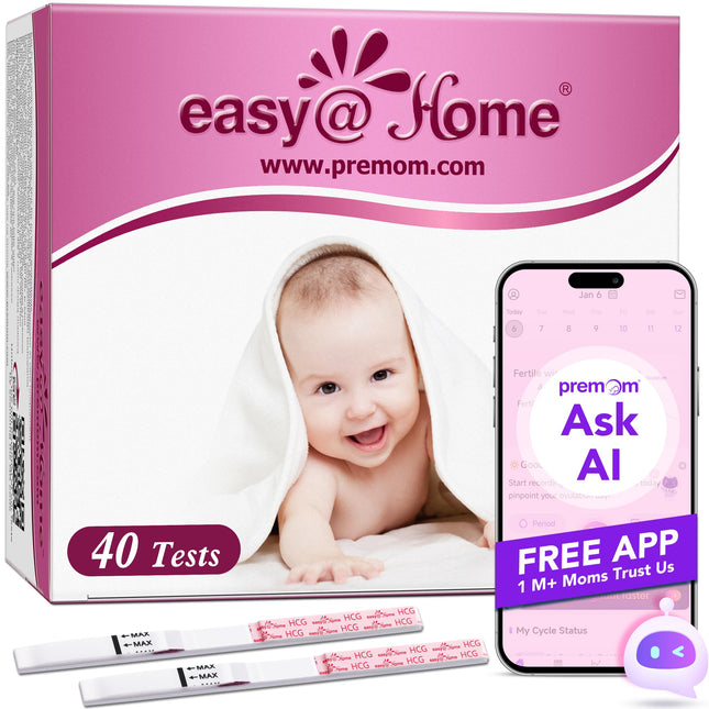 Easy@Home 40 x Pregnancy Test Early Test 10 mIU/ml - Sensitive Pregnancy Test - Early Pregnancy Test Strips with Highest Accuracy | Reliable Ultra Early Pregnancy Test