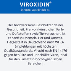 Viroxidin Hand Disinfectant - 500ml Eurodispenser Bottle - Virucidal - Kills 99% of bacteria - 83% Alcohol (Ethanol) - Rub-in Hand Disinfectant Against Bacteria, Viruses &amp; Fungi - 500ml (430g)