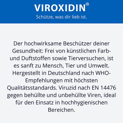 Viroxidin Hand Disinfectant - 500ml Eurodispenser Bottle - Virucidal - Kills 99% of bacteria - 83% Alcohol (Ethanol) - Rub-in Hand Disinfectant Against Bacteria, Viruses &amp; Fungi - 500ml (430g)