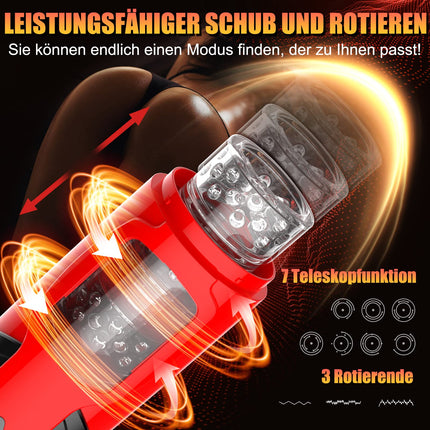 Honeyexp Electric Masturbator Man Hands-Free Cup with 7 Modes Telescopic and Rotation, Sex Toys for Men, Masturbation for Men, Pocket Pussy Masturbators Sex Machine Machines &amp; Devices