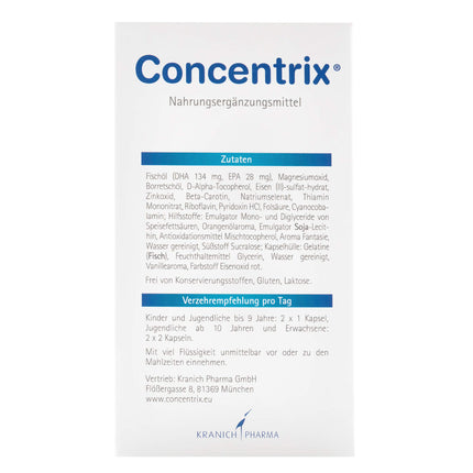 Concentrix® Trial Pack, 60 Capsules for Concentration and Attention