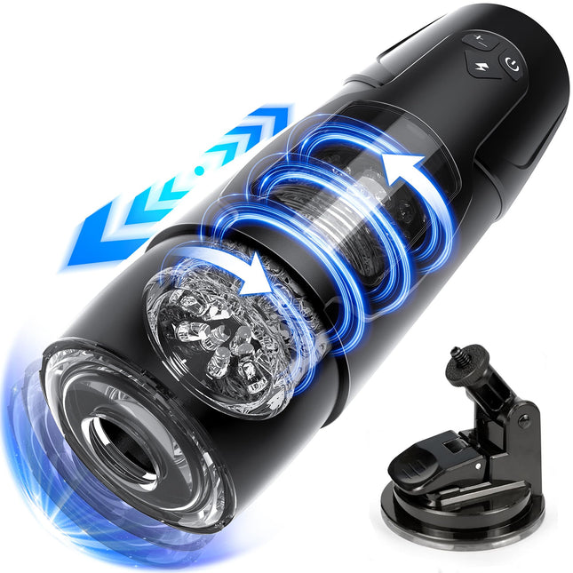 Pangpangmi Electric Masturbator Masturbating for Men, Sex Toy for Men with 7 Modes Telescopic Function and Rotating, Masturbators Pocket Pussy Sex Machine Machines &amp; Devices