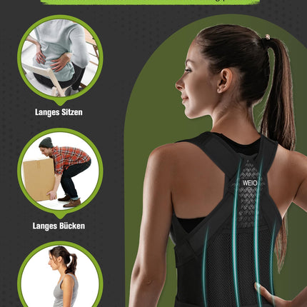 Back Straightener Back Support Belt Posture Corrector Women: Posture Correction Belt For Men - Adjustable Posture Trainer Back Belt - Breathable Back Support Corrector Shoulder Neck - M