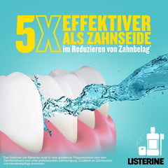 LISTERINE Cool Mint Mild (500 ml), antibacterial mouthwash with essential oils &amp; alcohol-free, mild dental care mouthwash, reduces plaque, effectively combats bad breath