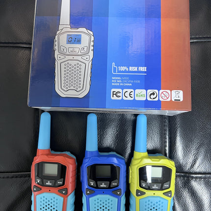 Walkie Talkie Set of 3, Walky Talky Adults Children from 5 Years VOX Long Range Woki Toki Outdoor Camping Gift Boy from 3 4 6 7 8 9 10 Years