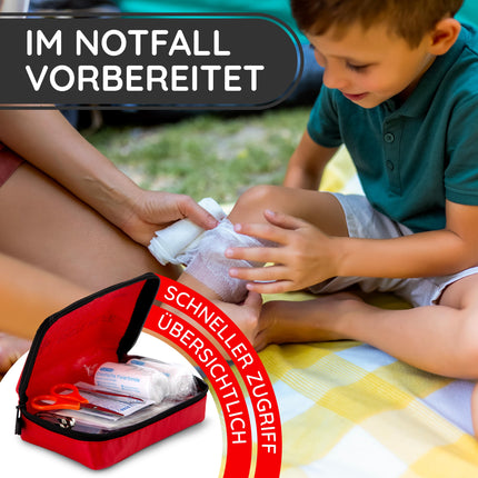 Mini First Aid Kit - Outdoor - FLEXEO - Bicycle - Hiking - Travel - Small - First Aid Kit - On the go - Children - Small