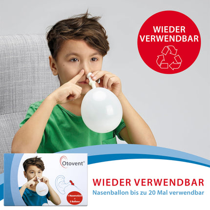 System 1 nosepiece + 5 air membranes, for the treatment of middle ear pressure