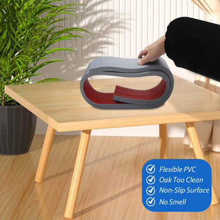 Door threshold ramps, threshold ramp, PVC wheelchair ramp, non-slip surface, rubber ramp, threshold ramp for wheelchairs, strollers, walkers or e-scooters (grey, 90 x 8 x 2 cm)