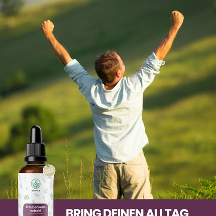 OPC Grape Seed Extract Drops – 50 ml – Highly concentrated from French grapes – Vegan &amp; alcohol-free – from Germany