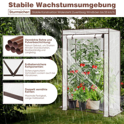 Sekey Greenhouse Small 150x100x50 cm, Tomato Greenhouse, Plastic Greenhouse, Tomato Greenhouse, Balcony, Indoor/Outdoor - Stable, Winterproof &amp; Easy to Assemble, White