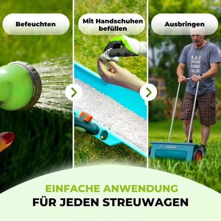 TerraUno lawn fertilizer with extra-strong weed killer, 100-day long-term effect, 5 kg for 250 m², against dandelions, clover, and much more. Lawn weed killer with fertilizer for lush green grass in spring and summer.