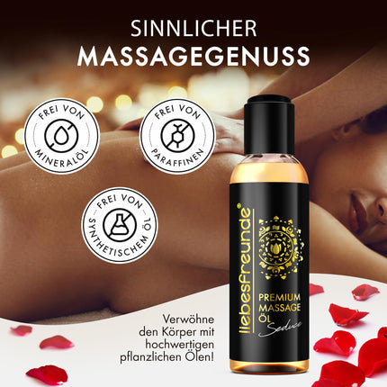liebesfreunde® Massage Oil PREMIUM for pleasurable massages - Erotic Massage Oil, 150 ml