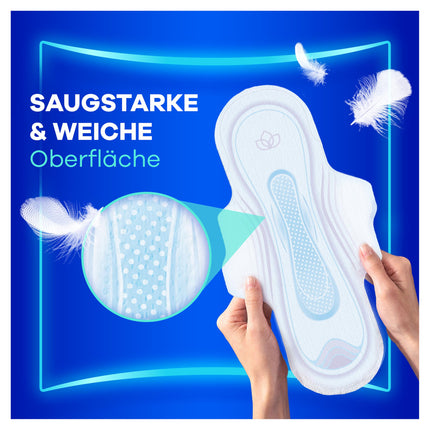 Always Ultra Women's Pads Size 3, Long Plus, 84 sanitary pads with wings (3 x 28 pads), thin and super absorbent, odor-neutralizing and leak-proof
