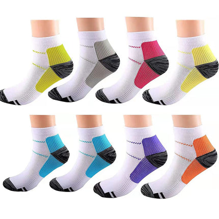 Tlynsnil Compression Socks for Men and Women 8 Pairs, Compression Socks, Sports Socks, Plantar Fasciitis, Arch Support, Running, Gym, Anti-Fatigue