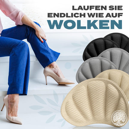 EDELFELD Invisible Heel Pads Against Slipping &amp; Blisters [3 Pairs] -DERMATEST VERY GOOD- Breathable Memory Foam Heel Protector - Shoe Insoles for Shoes That Are Too Big - Skin-Friendly Heel Cushions