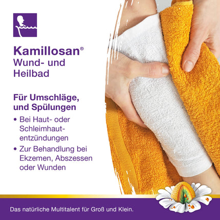 Kamillosan Wound and Healing Bath: Chamomile bath additive for sitz baths, against itching, hemorrhoid complaints, skin inflammations, 250 ml