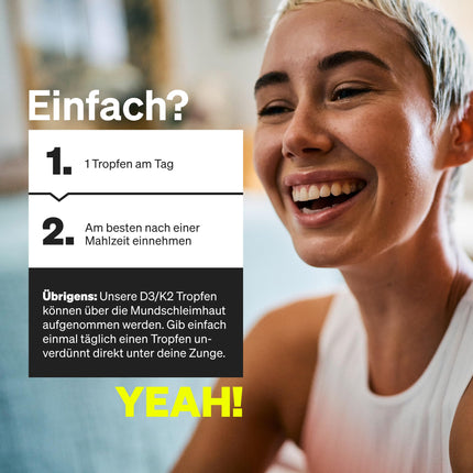 Vitamin D3 + K2 Drops 50ml - Premium: 99.7+% All-Trans (K2VITAL® by Kappa) + highly bioavailable vitamin D3 - Laboratory-tested, high-dose, liquid, and produced in Germany