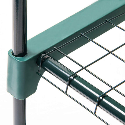 Relaxdays Polytunnel Greenhouse Balcony 158 x 70 x 50 cm HxWxD, 4 Shelves, Patio Grow House Space-Saving, Green