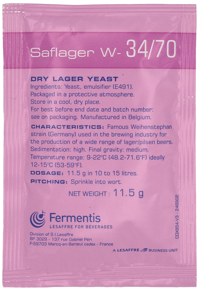 Fermentis Brewer's Yeast US-05 W 34/70 S-33 S-23 top-fermenting bottom-fermenting (W 34/70)