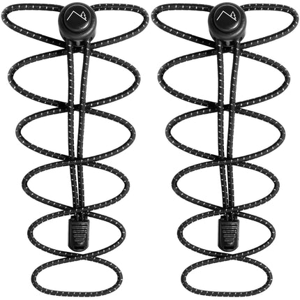 CampTeck U6602 Quick-Release Shoelaces, Elastic Shoelaces with Quick Lacing System - Black - 1 Pair