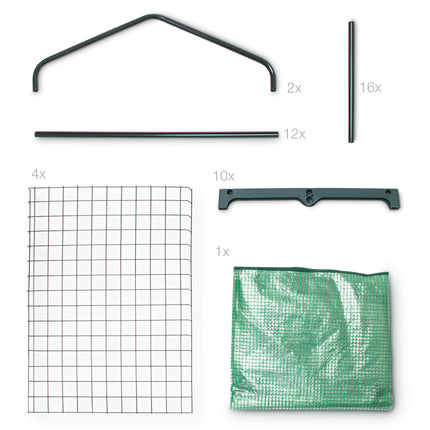 Relaxdays Polytunnel Greenhouse Balcony 158 x 70 x 50 cm HxWxD, 4 Shelves, Patio Grow House Space-Saving, Green